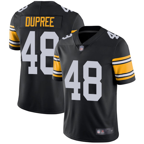 Men Pittsburgh Steelers Football #48 Limited Black Bud Dupree Alternate Vapor Untouchable Nike NFL Jersey